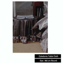 Boudoir Caledonia Black Silver Round Tablecloth - NuSea