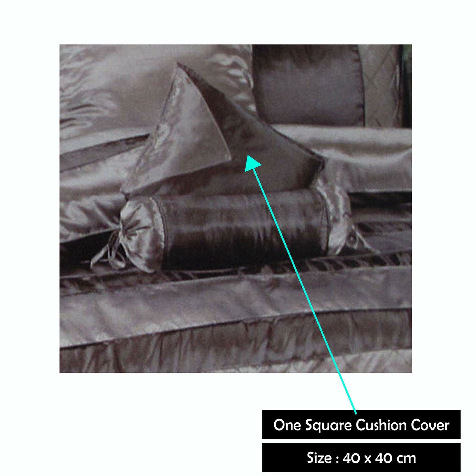 Boudoir Caledonia Black Silver Square Cushion Cover - NuSea
