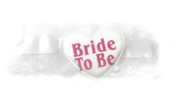 Bride to Be Garter Party Girls Hens Night Wedding Shower Bachelorette - White - NuSea