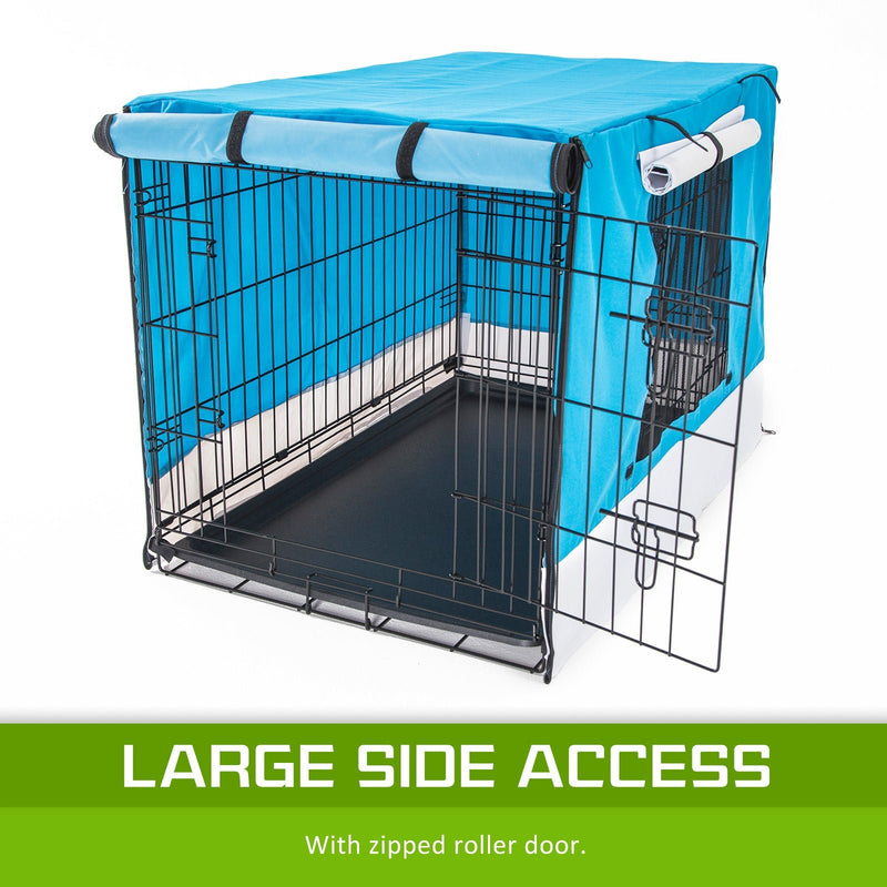 Cage Cover Enclosure for Wire Dog Cage Crate 42in BLUE - NuSea