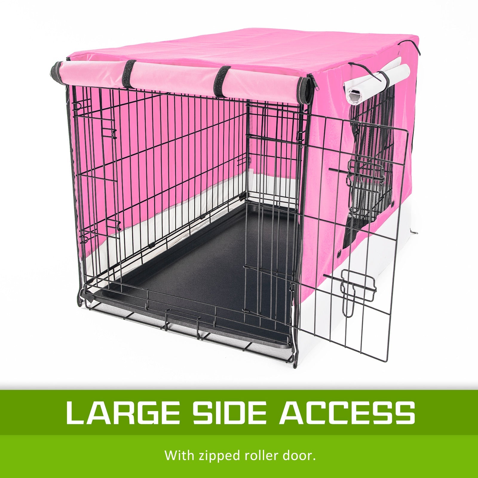 Cage Cover Enclosure for Wire Dog Cage Crate 48in PINK - NuSea