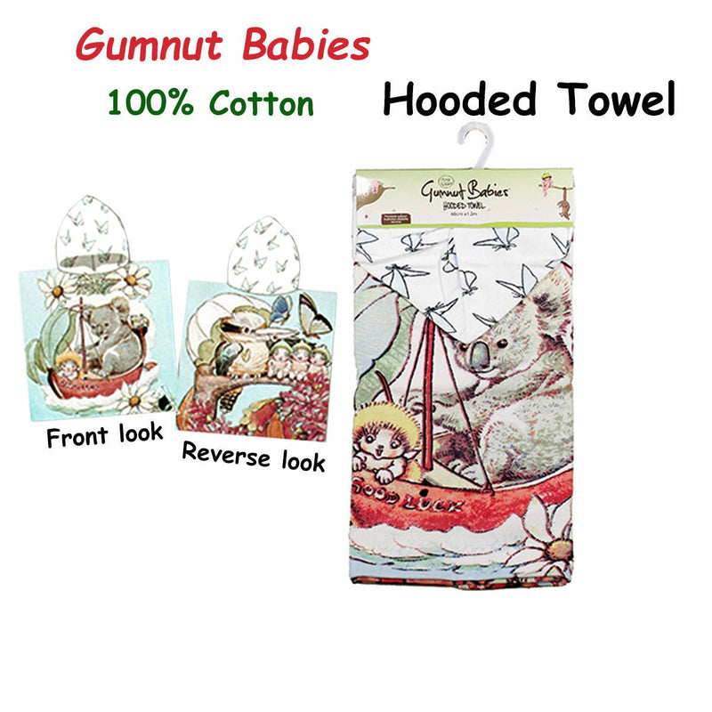Caprice Gumnut Babies Cotton Hooded Licensed Towel 60 x 120 cm - NuSea