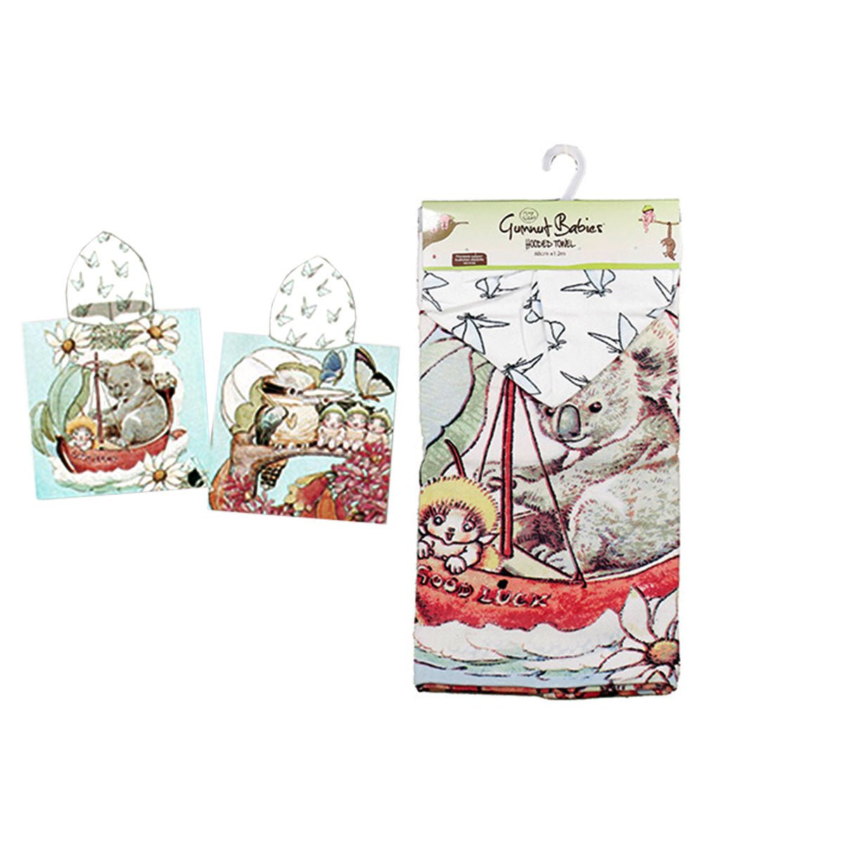 Caprice Gumnut Babies Cotton Hooded Licensed Towel 60 x 120 cm - NuSea
