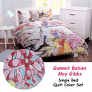 Caprice May Gibbs Gumnut Babies Licensed Quilt Cover Set Single - NuSea