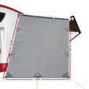 Caravan Privacy Screen Roll Out Awning 1.95 x 2.2M Sun Shade End Wall Side Grey - NuSea
