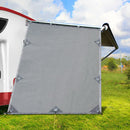 Caravan Privacy Screen Roll Out Awning 1.95 x 2.2M Sun Shade End Wall Side Grey - NuSea