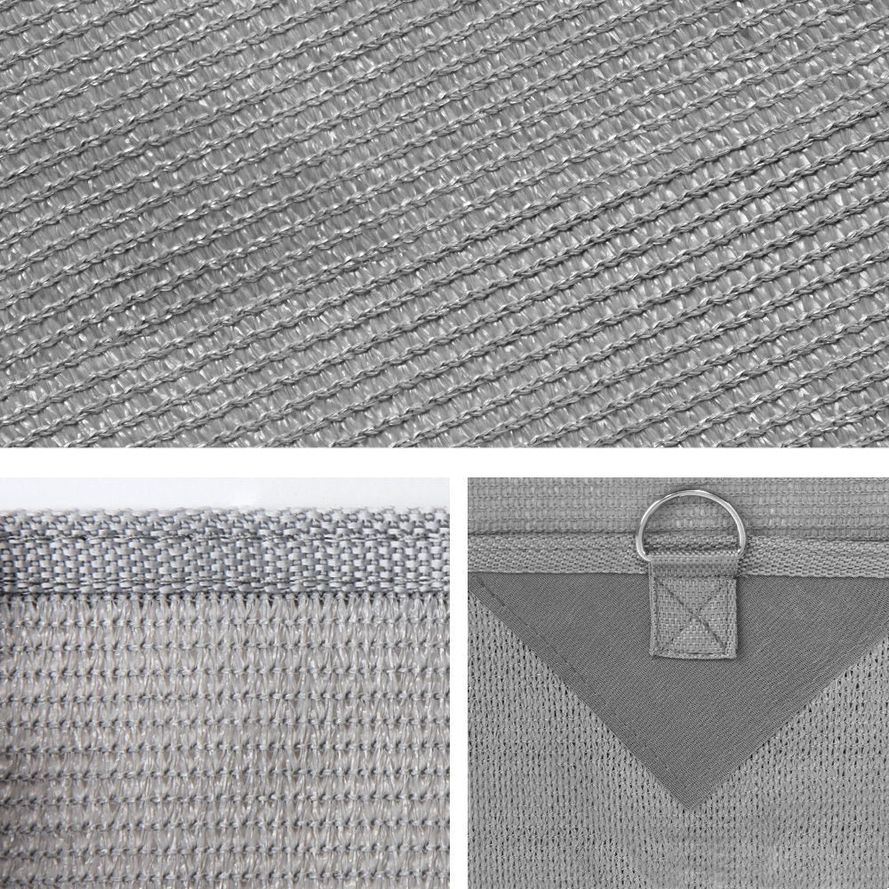 Caravan Privacy Screen Roll Out Awning 1.95 x 2.2M Sun Shade End Wall Side Grey - NuSea