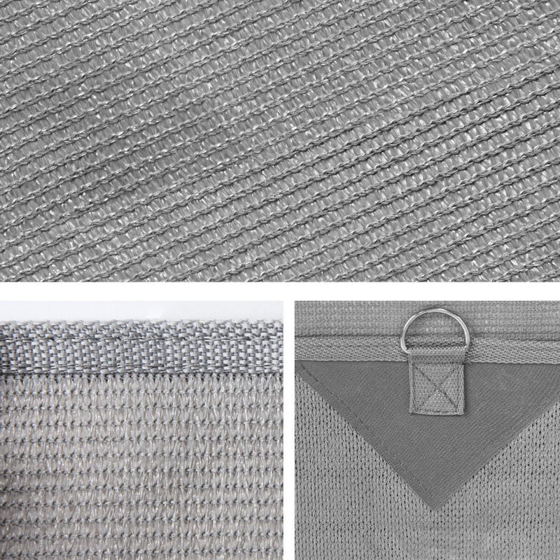 Caravan Privacy Screen Roll Out Awning 1.95 x 2.2M Sun Shade End Wall Side Grey - NuSea