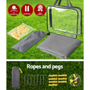 Caravan Privacy Screen Roll Out Awning 2.1x1.8M Sun Shade Pop Top End Wall Grey - NuSea