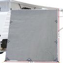 Caravan Privacy Screen Roll Out Awning 2.1x1.8M Sun Shade Pop Top End Wall Grey - NuSea
