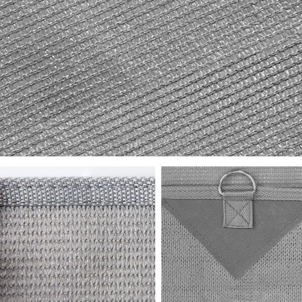 Caravan Privacy Screen Roll Out Awning 2.1x1.8M Sun Shade Pop Top End Wall Grey - NuSea