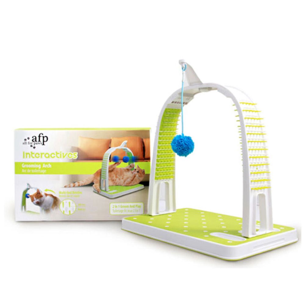 Cat Grooming Arch - Intercative Self Groom Brush + Scratcher Play - All For Paws - NuSea