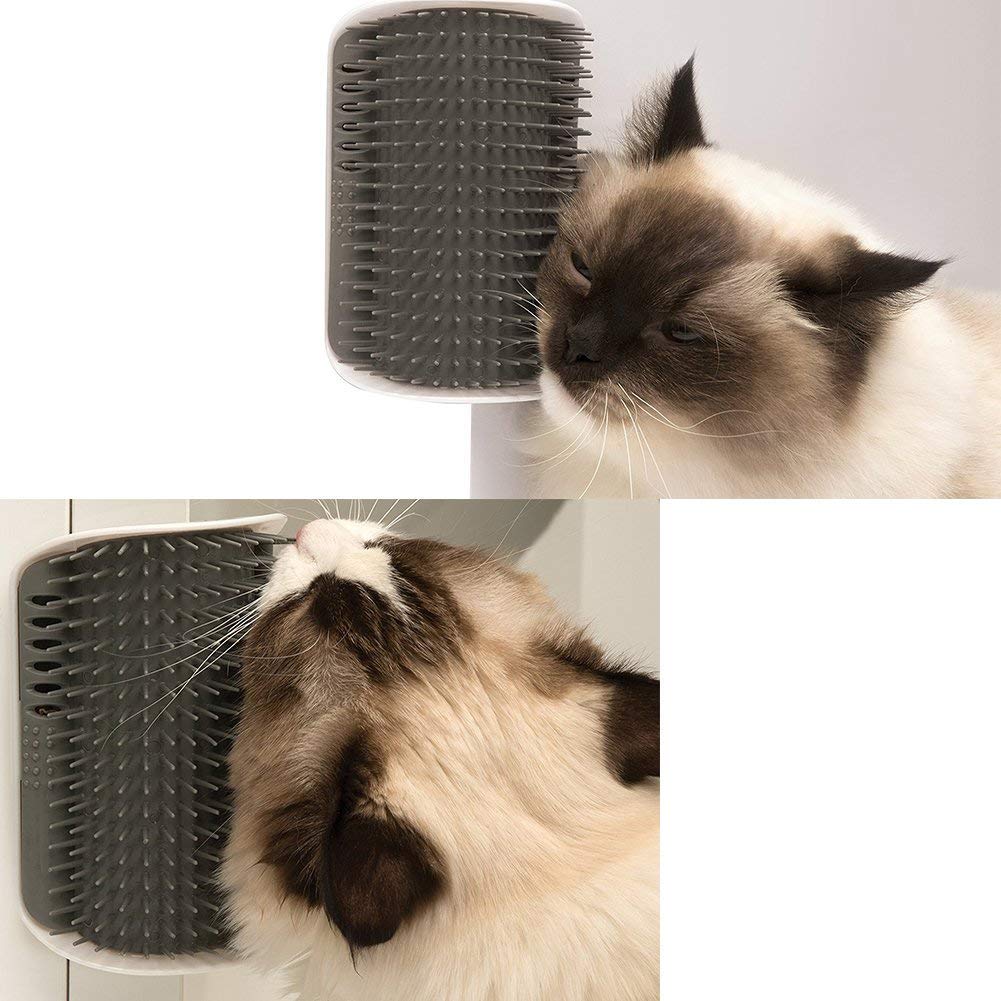 Cat Self Groomer Catnip Dog Cat Toy Corner Groomer Wall Corner Scratcher Comb Grooming Massage Brush - NuSea