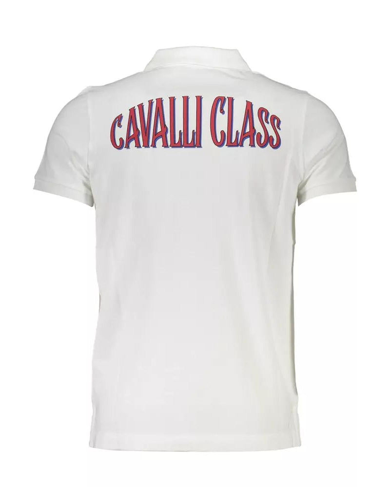 Cavalli Class Men's White Cotton Polo Shirt - M - NuSea