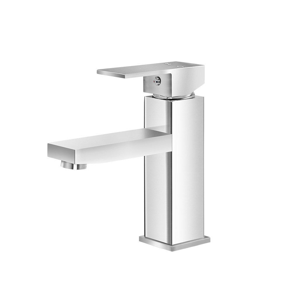 Cefito Bathroom Basin Mixer Tap Square Faucet Vanity Laundry Chrome - NuSea