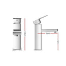 Cefito Bathroom Basin Mixer Tap Square Faucet Vanity Laundry Chrome - NuSea
