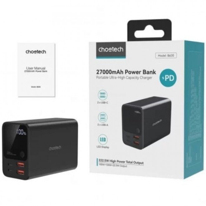 CHOETECH B635 Dual PD 100W 27000 mAh Power Bank - NuSea