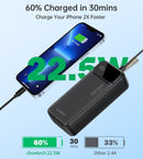 CHOETECH B731 40000mAh Power Bank PD22.5W with Digital Display - NuSea