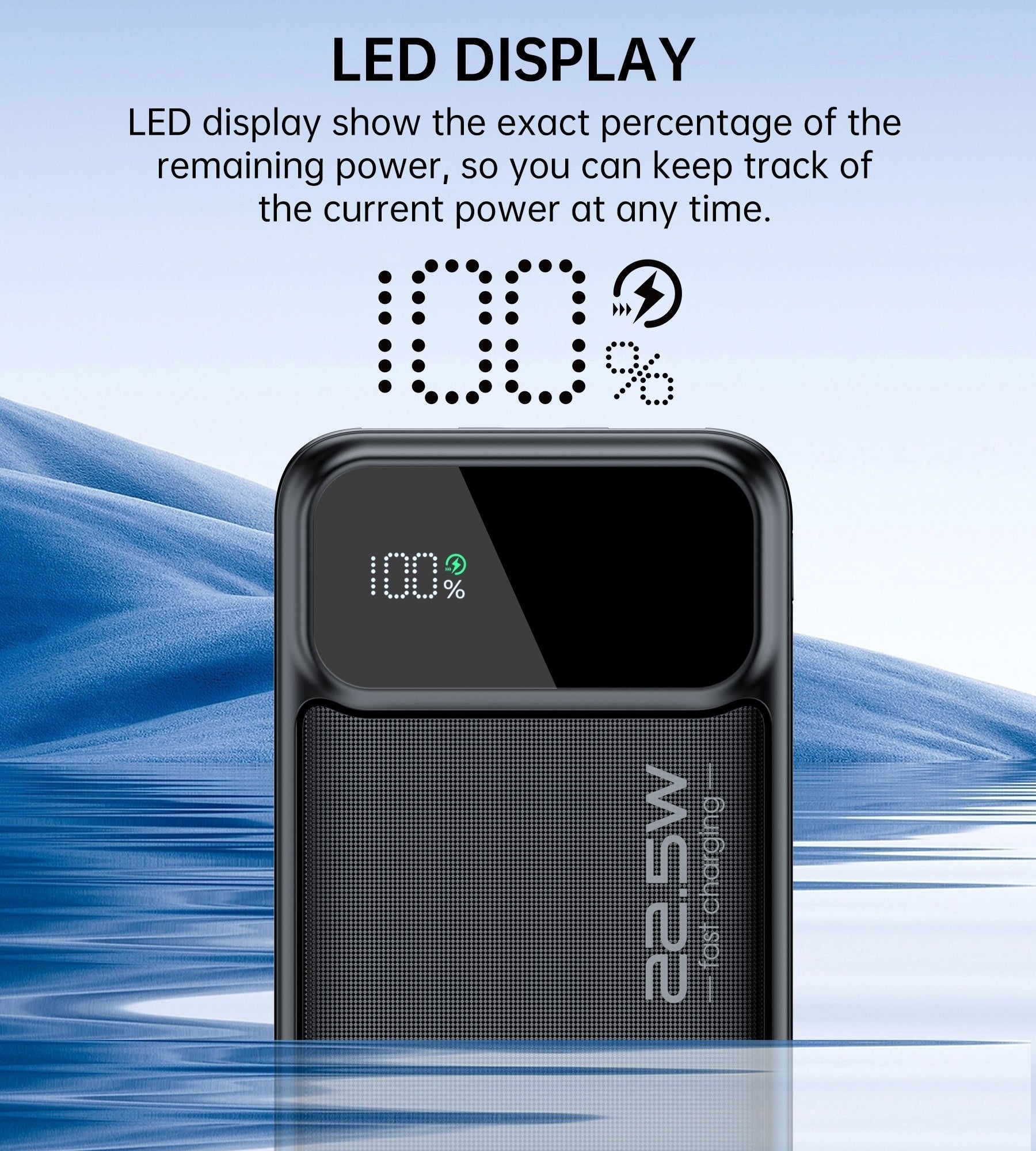 CHOETECH B731 40000mAh Power Bank PD22.5W with Digital Display - NuSea