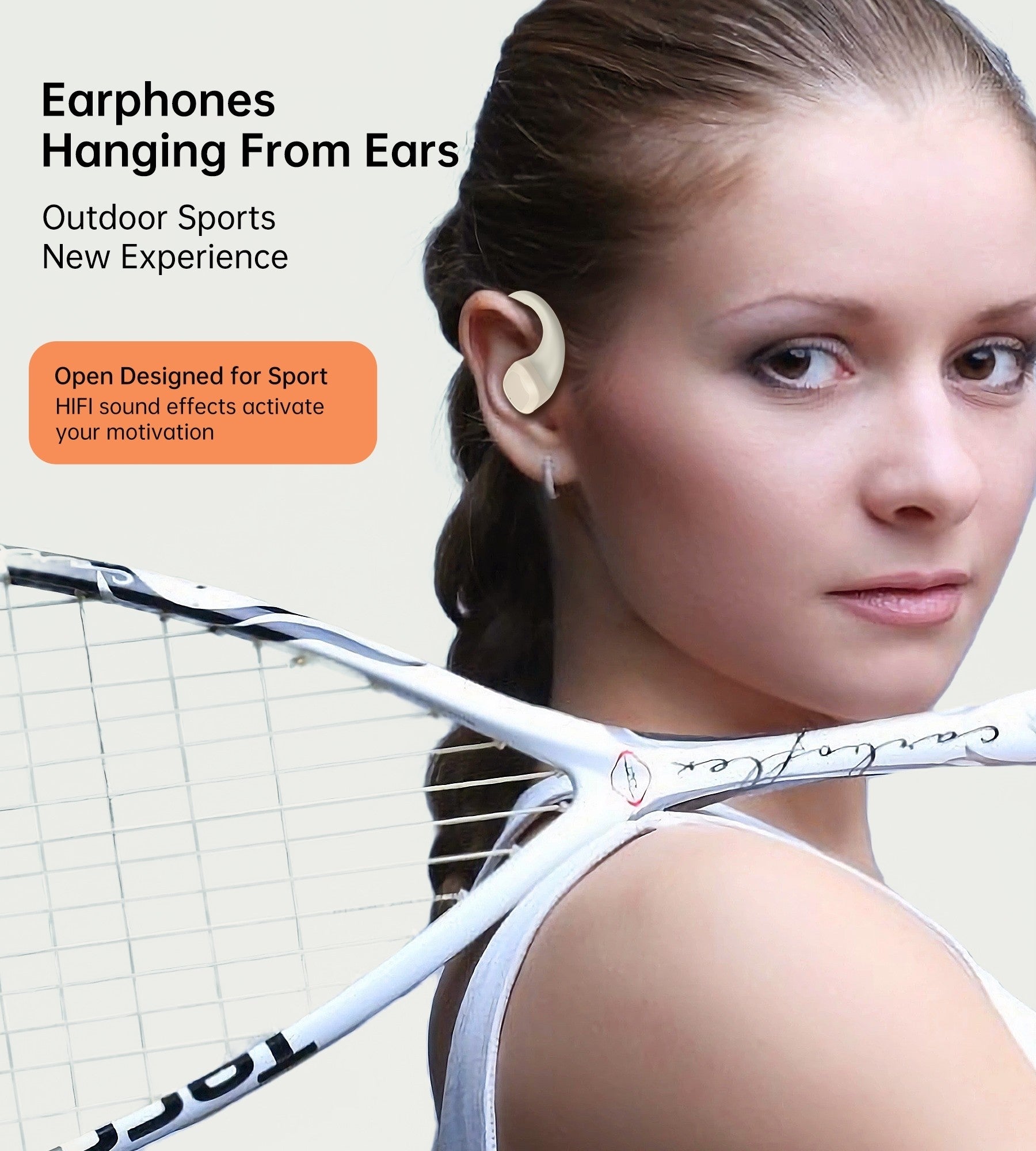 CHOETECH BH - T25 OWS Painless New Concept Bluetooth Earbuds V5.3 TWS White - NuSea