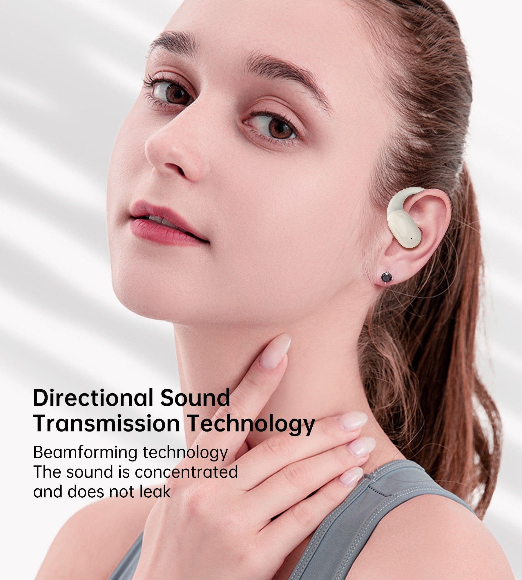 CHOETECH BH - T25 OWS Painless New Concept Bluetooth Earbuds V5.3 TWS White - NuSea