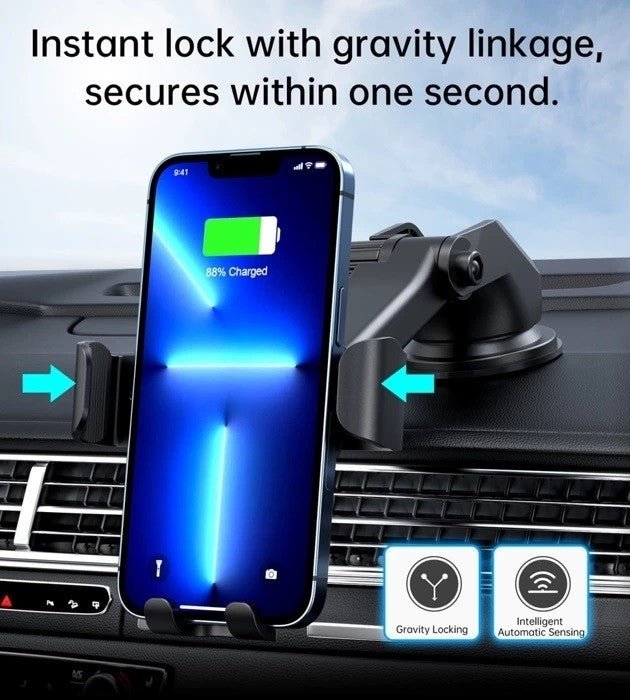 CHOETECH T203 - F 15W Gravity Car Charger Holder - NuSea