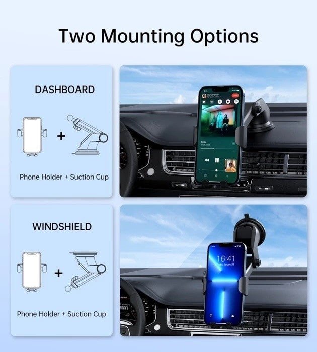CHOETECH T203 - F 15W Gravity Car Charger Holder - NuSea
