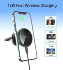 CHOETECH T205 - F 15W Magnetic Car Charger Holder with LED Light (PC housing) - NuSea