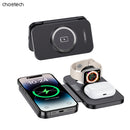 CHOETECH T616 - F - BK 3in1 Magnetic Foldable Wireless Charger Black - NuSea
