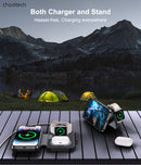 CHOETECH T616 - F - BK 3in1 Magnetic Foldable Wireless Charger Black - NuSea