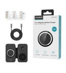 CHOETECH T616 - F - BK 3in1 Magnetic Foldable Wireless Charger Black - NuSea