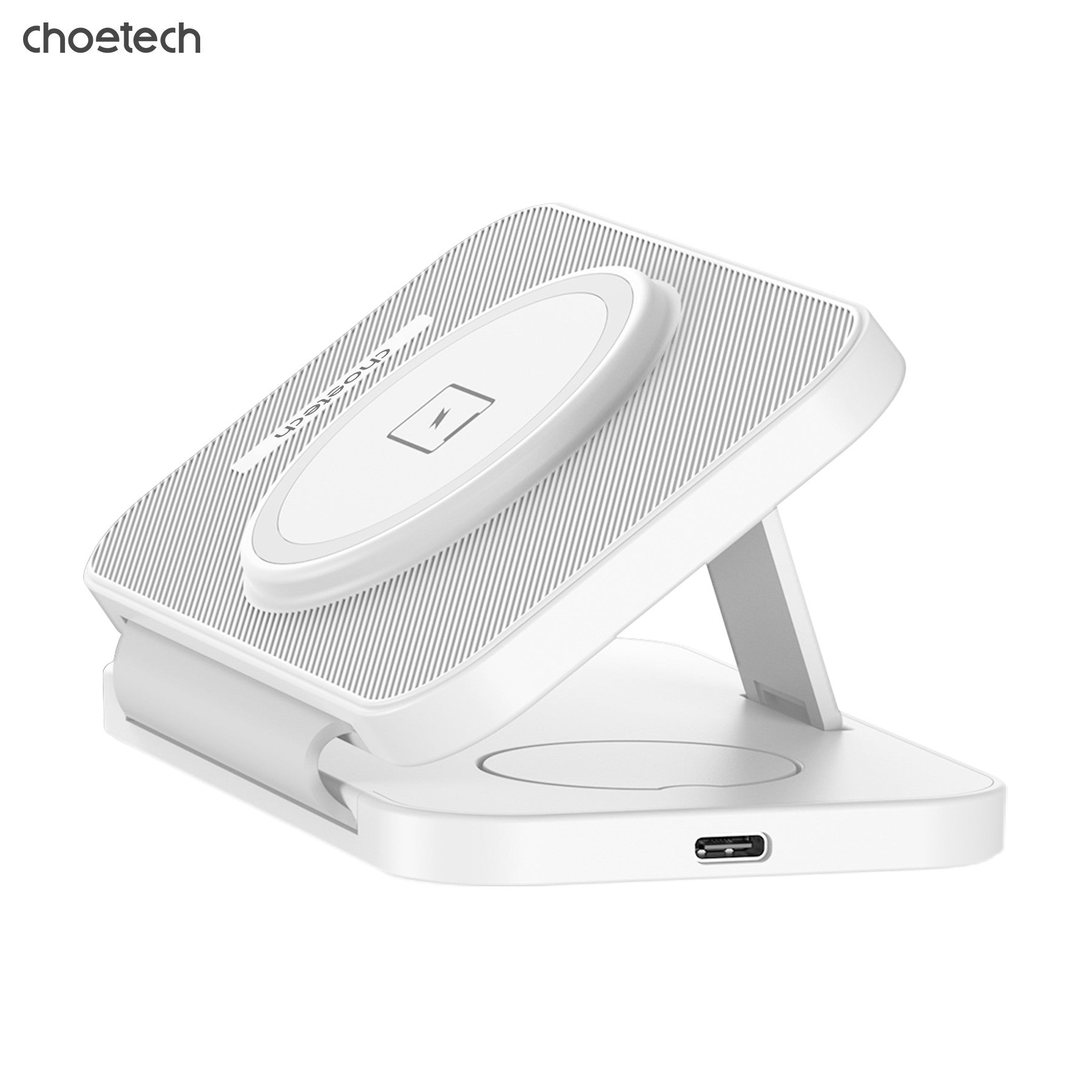 CHOETECH T616 - F - WH 3in1 Magnetic Foldable Wireless Charger White - NuSea