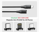 CHOETECH XCC - 1034 60W C to C 1M Cable with 3 Replaceable Connecter - NuSea