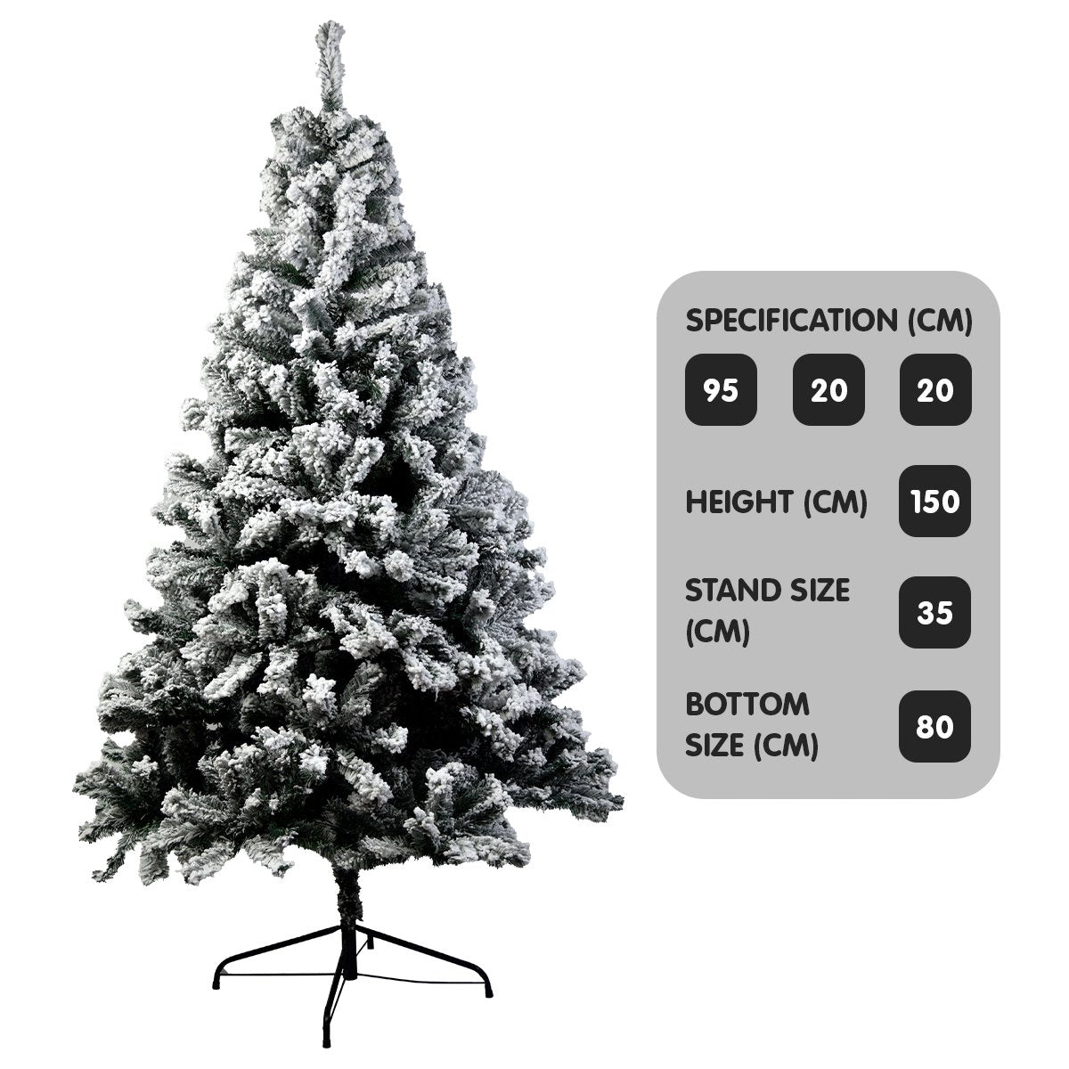 Christabelle Snow - Tipped Artificial Christmas Tree 1.5m - 550 Tips - NuSea
