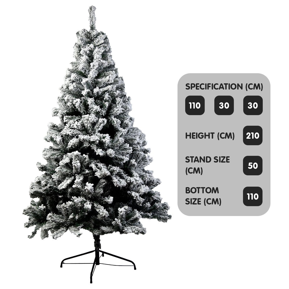 Christabelle Snow - Tipped Artificial Christmas Tree 2.1m 1200 Tips - NuSea