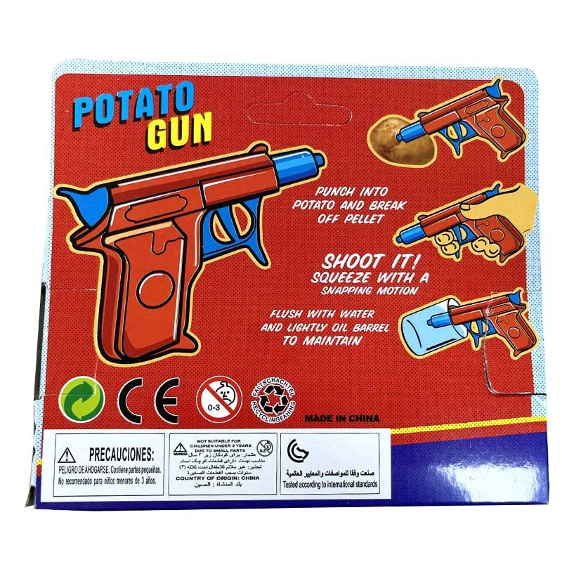 Classic Spud Gun Toy Plastic - Shoot Potatoes Across the Yard! - NuSea