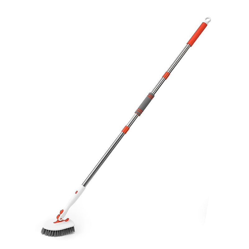 CLEANFOK 3 in 1 Tile Tub Scrubber Brush - Extendable Long Handle with Adjustable Angles - NuSea