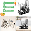 Cocktail Shaker Set Boston 23 - Piece Stainless Steel and Professional Bar Tools for Drink Mixing - NuSea