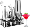 Cocktail Shaker Set Boston 23 - Piece Stainless Steel and Professional Bar Tools for Drink Mixing - NuSea