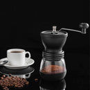 Coffee Bean Grinder - Manual Hand Stainless Ceramic Burr Core Glass Jar Nut Mill - NuSea