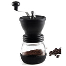 Coffee Bean Grinder - Manual Hand Stainless Ceramic Burr Core Glass Jar Nut Mill - NuSea
