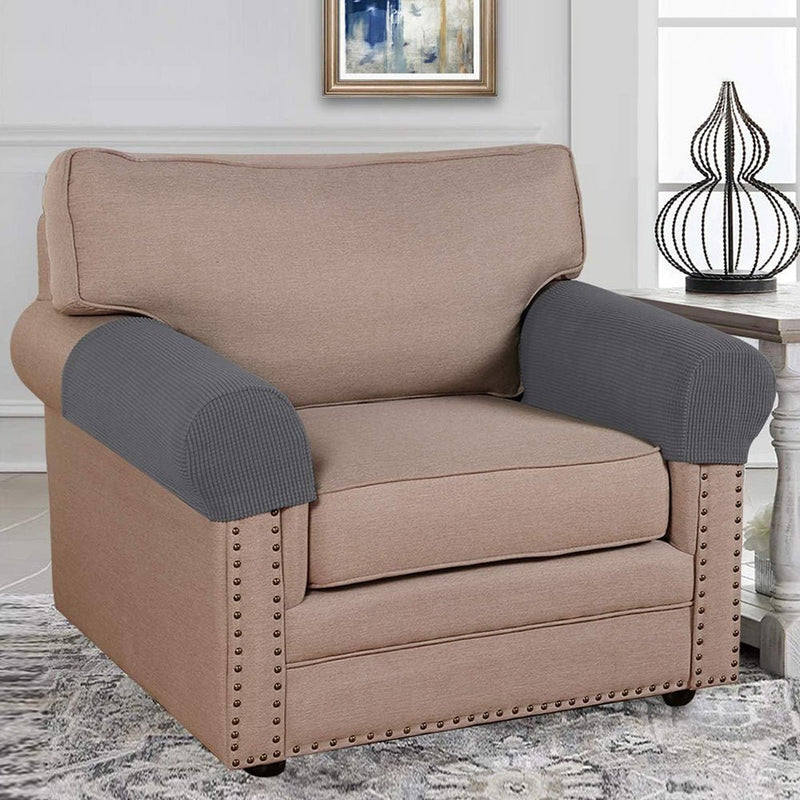 COMFEYA 2 Pack Durable and Stylish Stretch Armrest Covers for Sofas and Chairs - NuSea