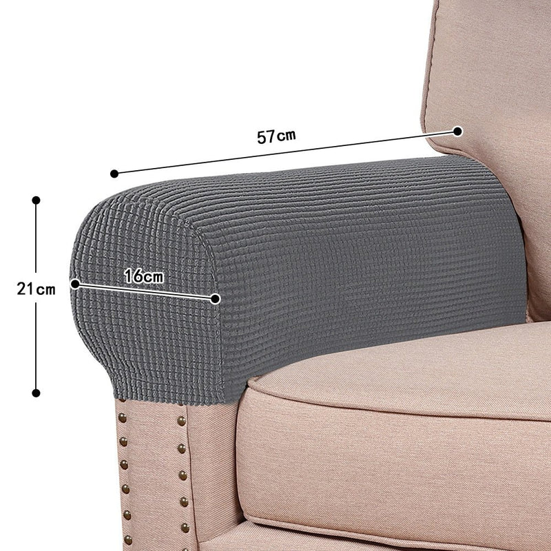 COMFEYA 2 Pack Durable and Stylish Stretch Armrest Covers for Sofas and Chairs - NuSea