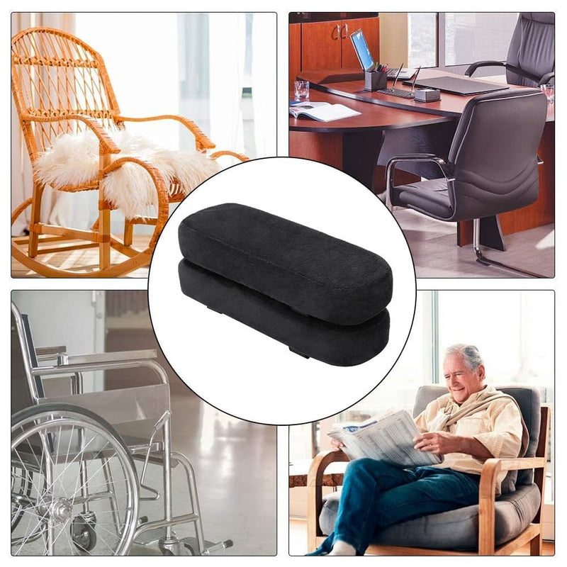 COMFEYA 2 Pack Soft and Comfortable Thick Chair Armrest Pads with Memory Foam - NuSea