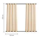 COMFEYA 2 - Panel Weighted Blackout Curtains - Outdoor Patio Privacy and Wind Protection - NuSea