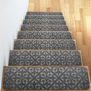 COMFEYA 8 Pack Carpet Stair Treads Non - Slip Stair Carpet Rugs | Protect Wooden Stairs | Easy Installation - NuSea
