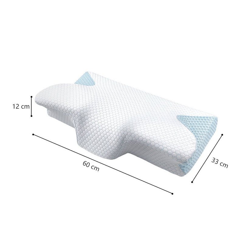 COMFEYA Cervical Neck Pillow for Pain Relief Sleeping - Orthopedic Contour Memory Foam Pillow with Cooling Pillow Covers - NuSea