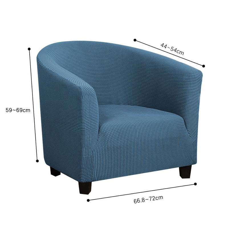 COMFEYA Elastic All - Inclusive Single Sofa Cover - Solid Color Semicircle Sofa Chair Cover - NuSea
