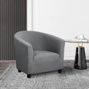 COMFEYA Elastic All - Inclusive Single Sofa Cover - Solid Color Semicircle Sofa Chair Cover - NuSea