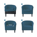 COMFEYA Elastic All - Inclusive Single Sofa Cover - Solid Color Semicircle Sofa Chair Cover - NuSea